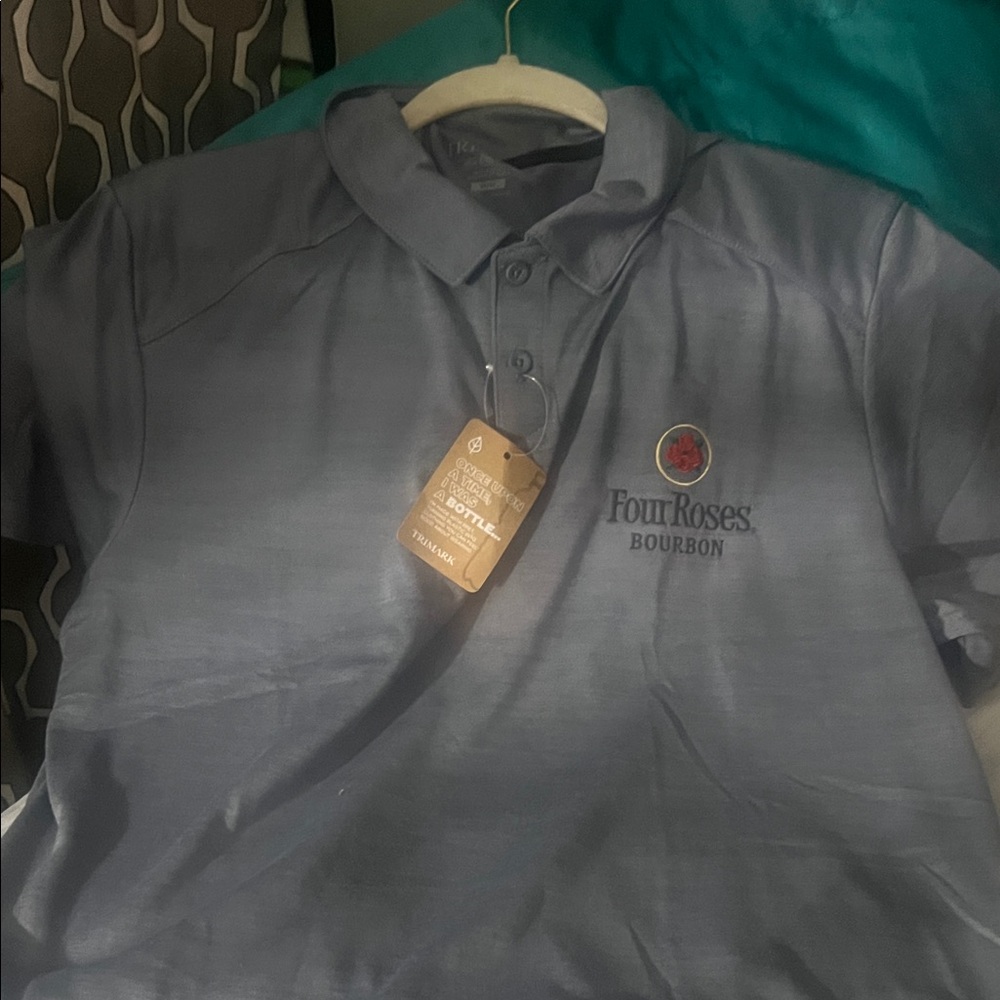 Men's four roses, Bourbon gray Polo Shirt